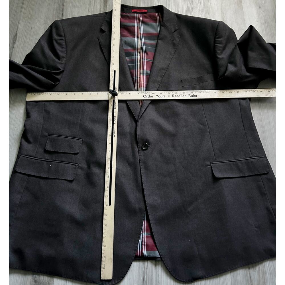 Statement Italy Men’s Super 150 Wool 2-pieces Modern Fit Dark Brown Suit Sz 56R - Picture 6 of 12